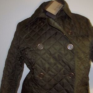 NEW Burberry Brit Womens Quiled Khaki Jacket